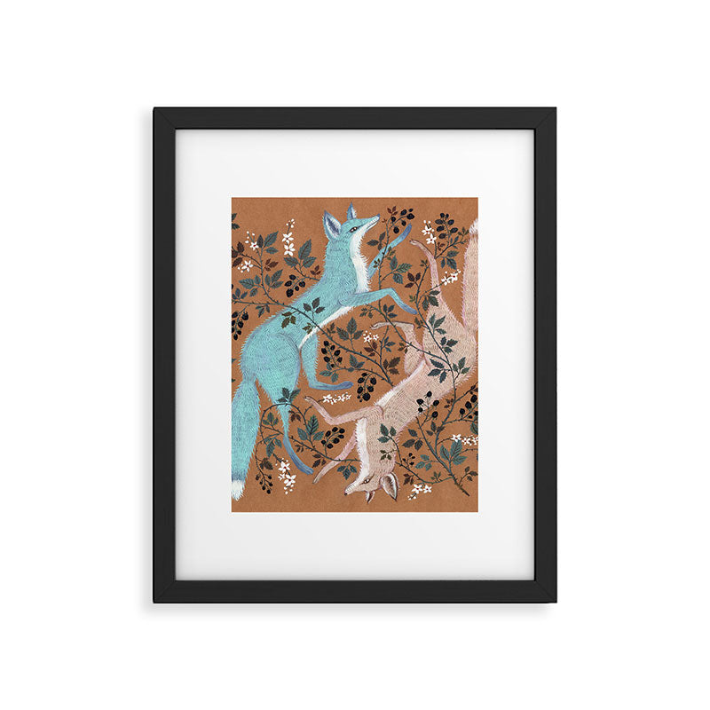 Blackberry Foxes Framed Art Print Gallery Image 6