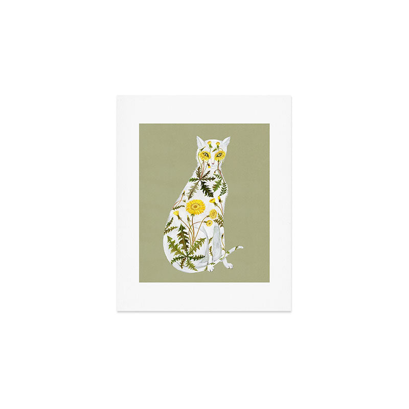 Dandelion Cat Art Print Gallery Image 1