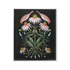 Echinacea and Finches Framed Canvas Print Gallery Image 6