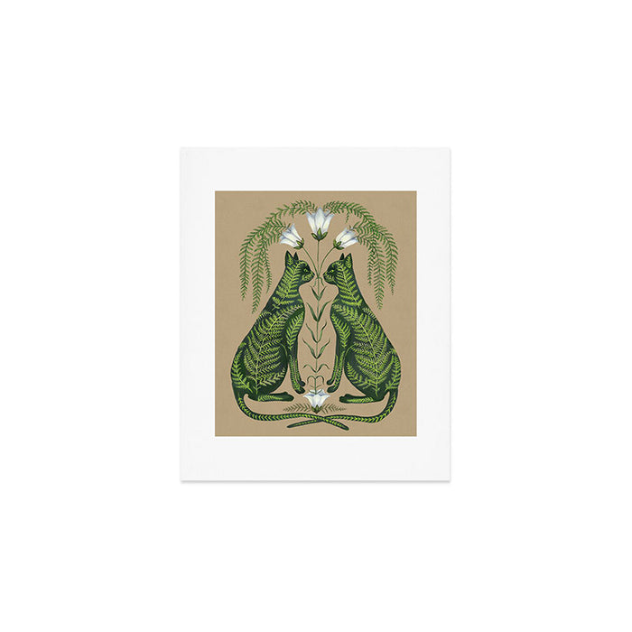 Fern Cats Art Print Gallery Image 1