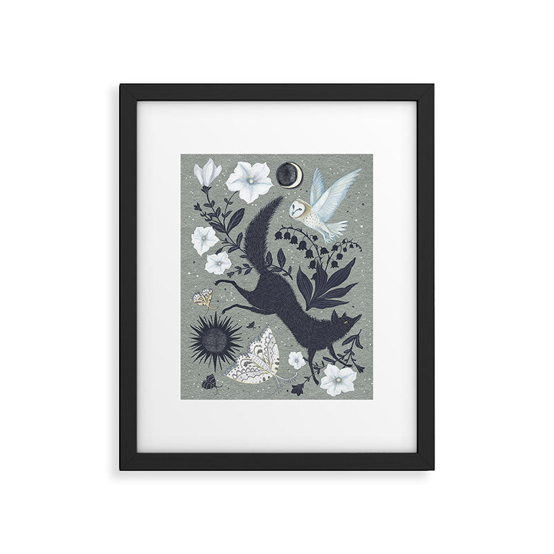 Fox and Owl Framed Art Print Gallery Image 5