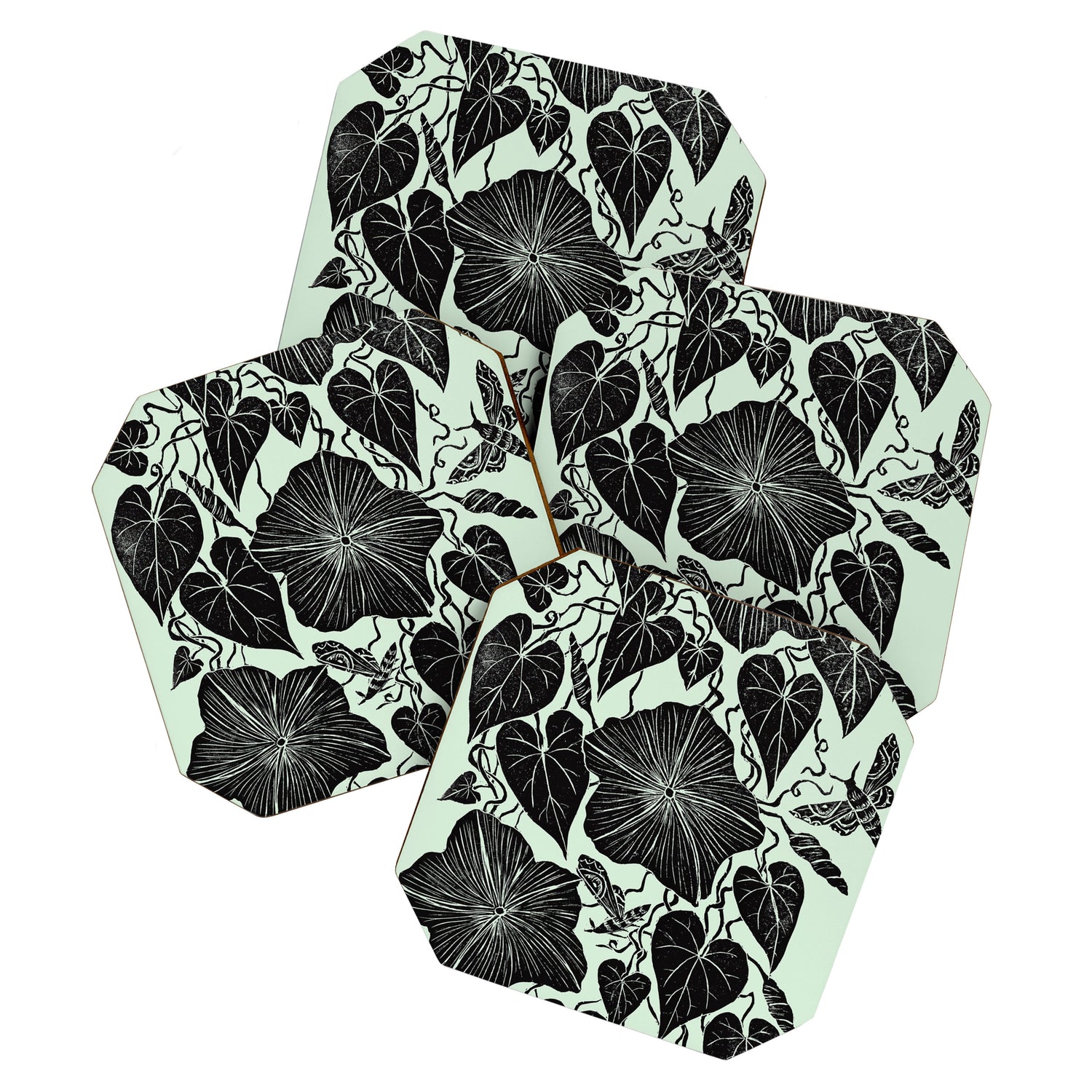 Moonflowers with Moths Coaster Gallery Image 1