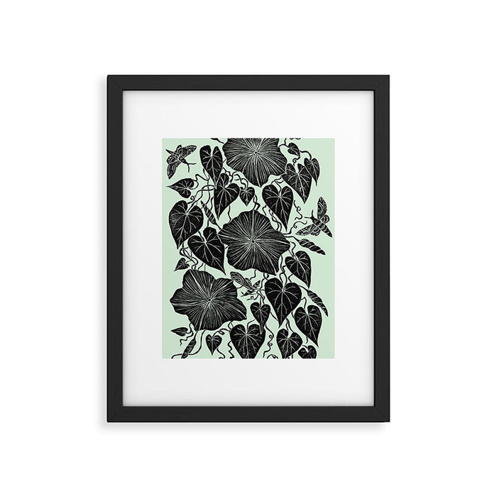 Moonflowers with Moths Framed Art Print Gallery Image 1