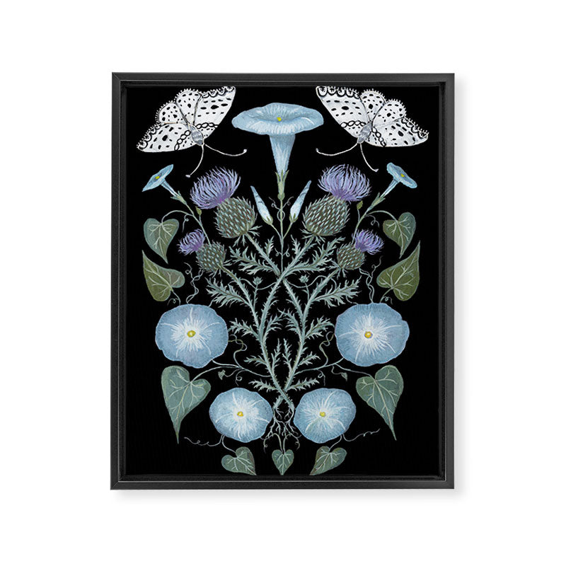 Morning Glory and Thistle Framed Canvas Print Gallery Image 6