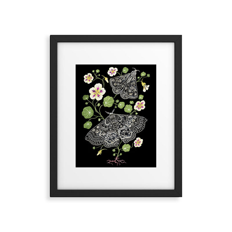 Nasturtium Moths Framed Art Print Gallery Image 5