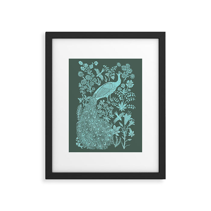 Peacock Garden Framed Art Print Gallery Image 1