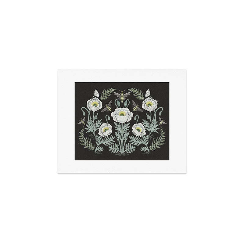 Poppies and Bees Art Print Gallery Image 1