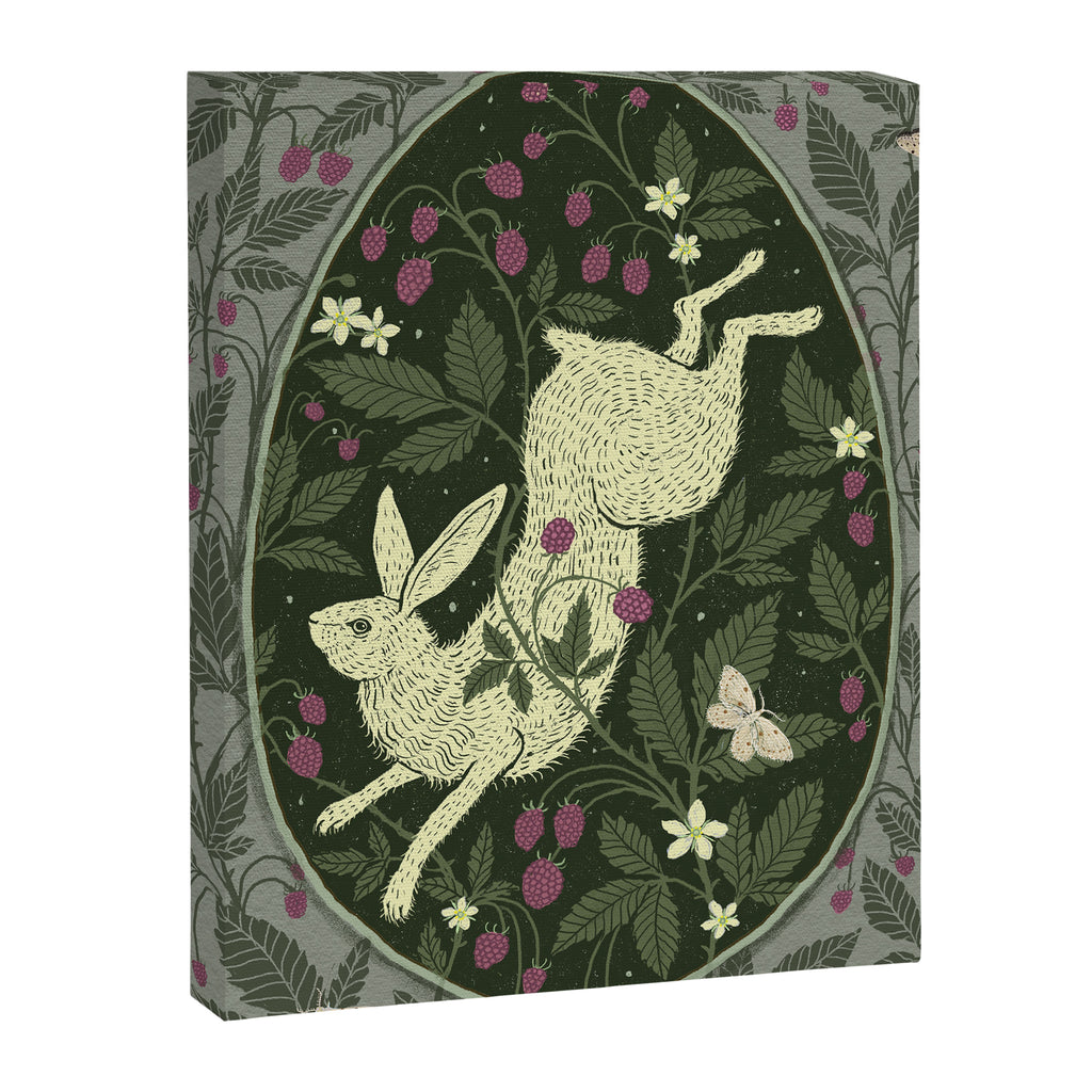 Rabbit in the Raspberries Canvas Print Gallery Image 6