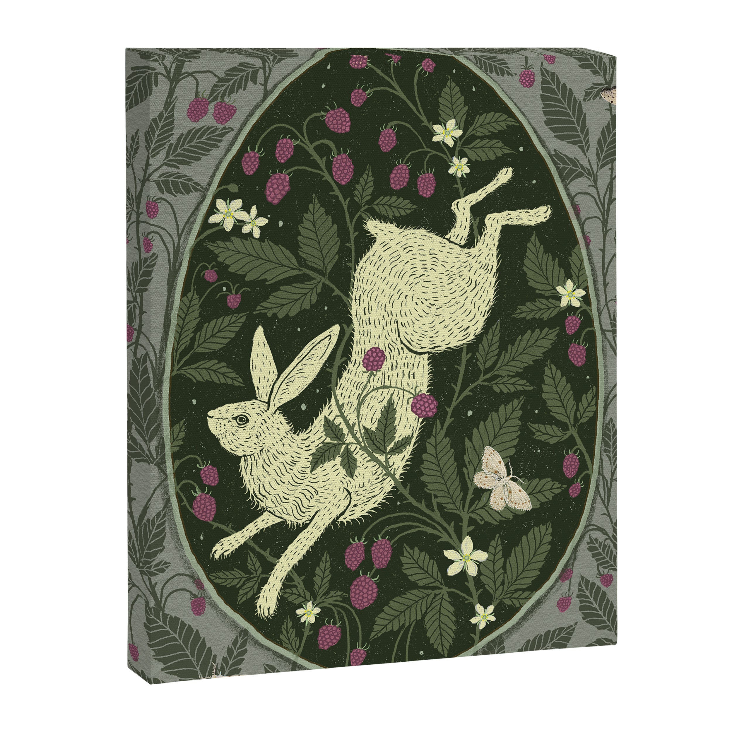 Rabbit in the Raspberries Canvas Print Gallery Image 6
