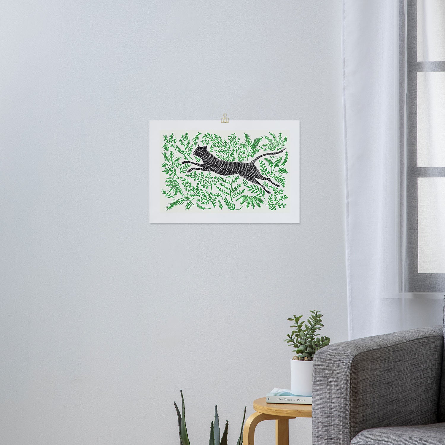 Running through Ferns Art Print Gallery Image 3