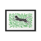 Running through Ferns Framed Art Print Gallery Image 2