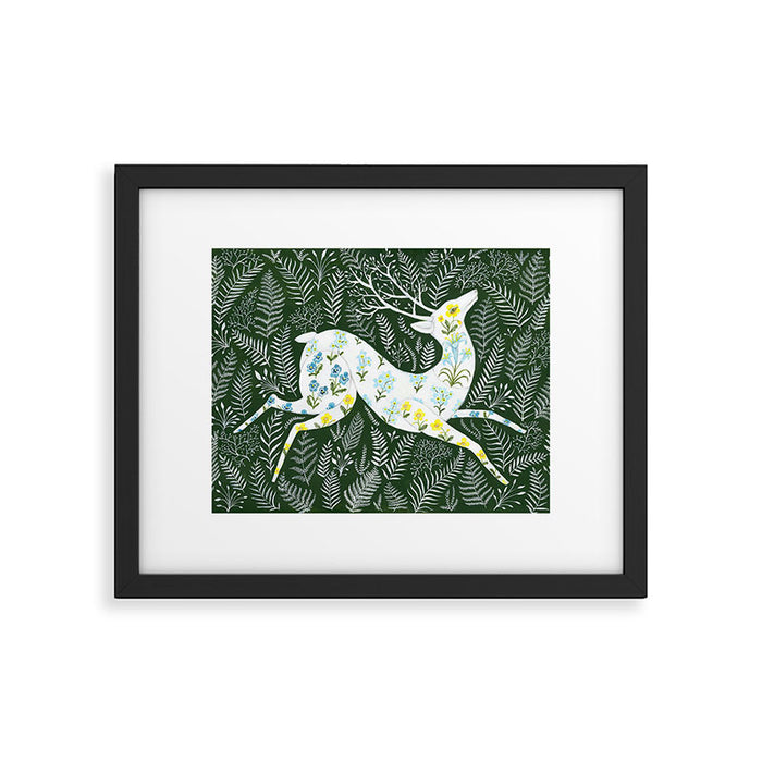 Spring Garden Deer Framed Art Print Gallery Image 1