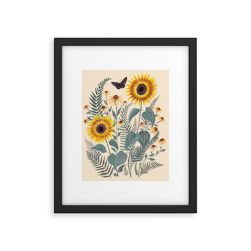 Sunflowers and Ferns Framed Art Print Gallery Image 5