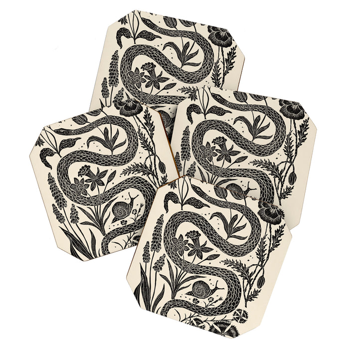 The Snake and the Snail - Cream Coaster Gallery Image 1