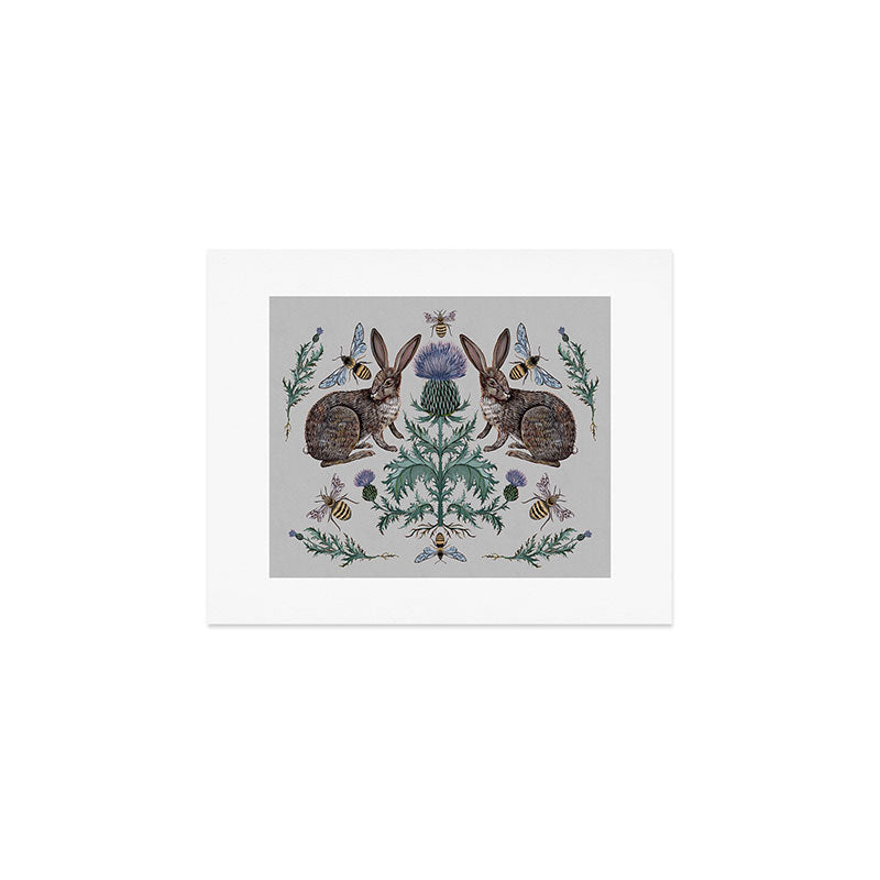 Thistle Rabbits Art Print Gallery Image 1