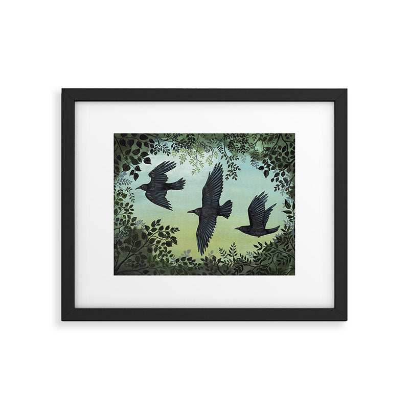 Three Crows Framed Art Print Gallery Image 5
