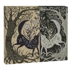 Two Wolves Meeting Canvas Print Gallery Image 3