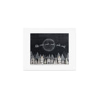 Christmas Village Chalkboard Santa & Reindeer Art Print Gallery Image 1