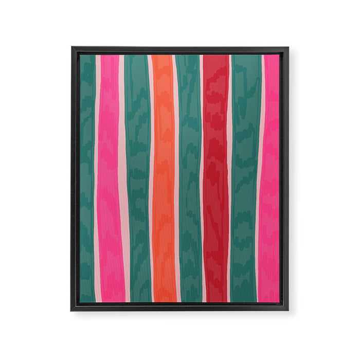 Festive Stripes Framed Canvas Print Gallery Image 1