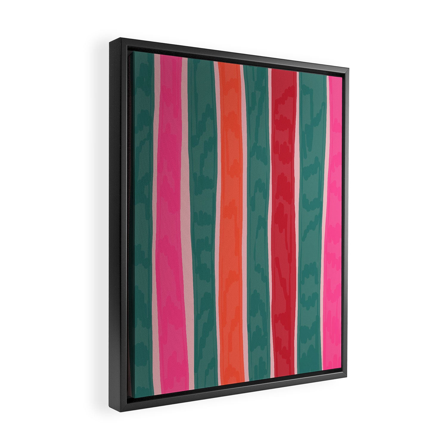 Festive Stripes Framed Canvas Print Gallery Image 2