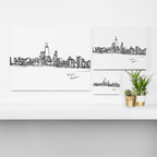 Chicago Skyline (A Continuous Line Drawing) Canvas Print Gallery Image 3