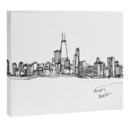 Chicago Skyline (A Continuous Line Drawing) Canvas Print Gallery Image 6