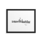 Chicago Skyline (A Continuous Line Drawing) Framed Art Print Gallery Image 5