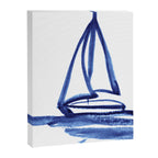 Sailboat in Blue Ink (Second in Set of Three) Canvas Print Gallery Image 8