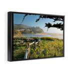 Coastal California Sunset With Wildflowers Framed Canvas Print Gallery Image 2