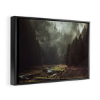 Foggy Forest Creek Framed Canvas Print Gallery Image 2