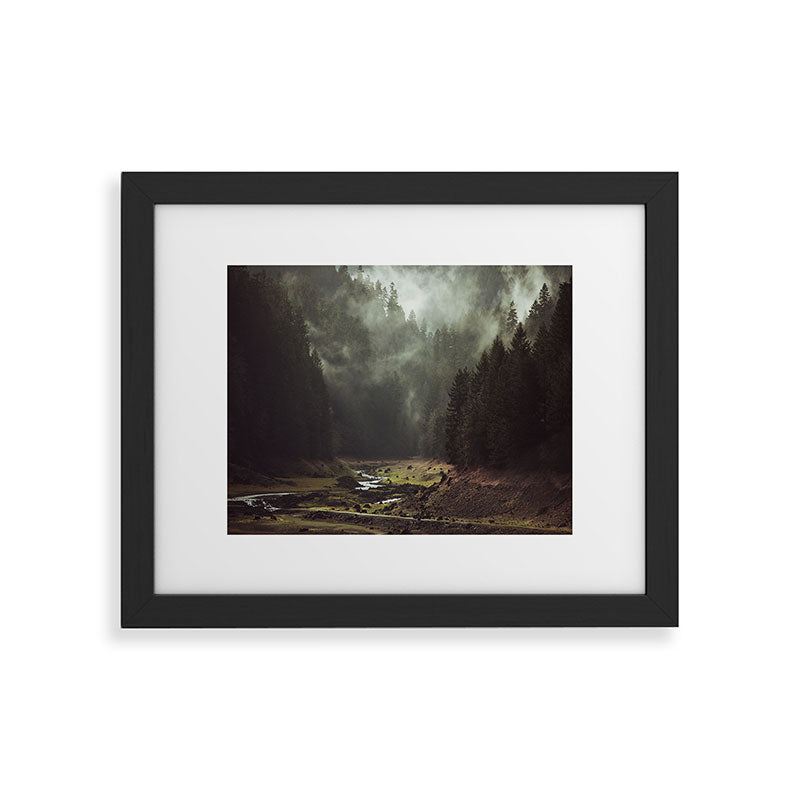Foggy Forest Creek Framed Art Print Gallery Image 4