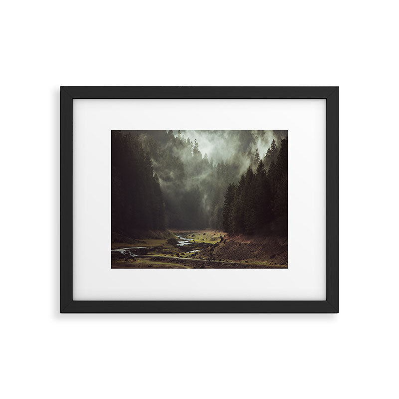 Foggy Forest Creek Framed Art Print Gallery Image 5