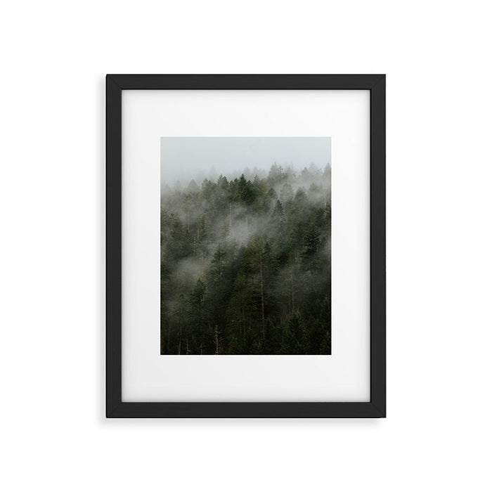 Pacific Northwest Foggy Forest Framed Art Print Gallery Image 1