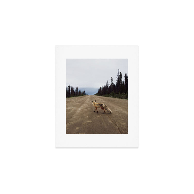Road Fox Art Print Gallery Image 1