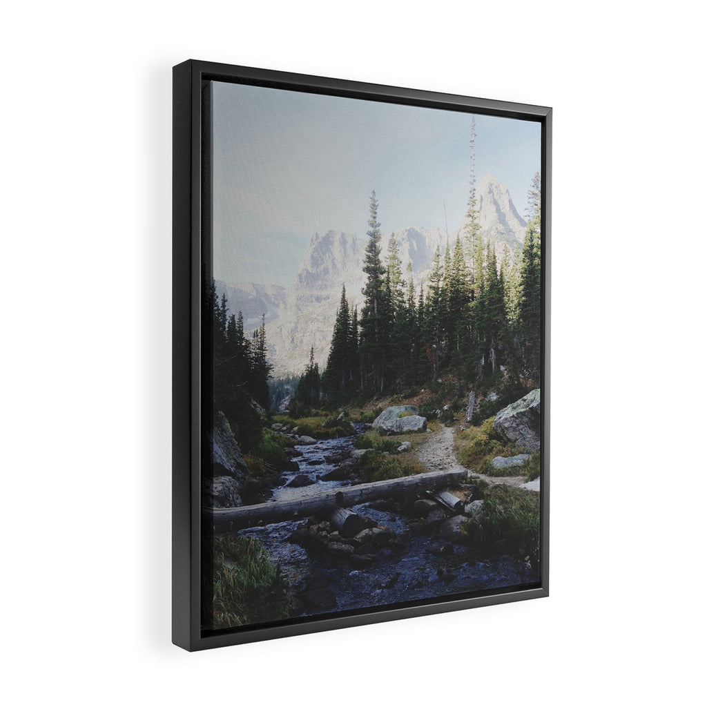Rocky Mountain Creek Framed Canvas Print Gallery Image 2