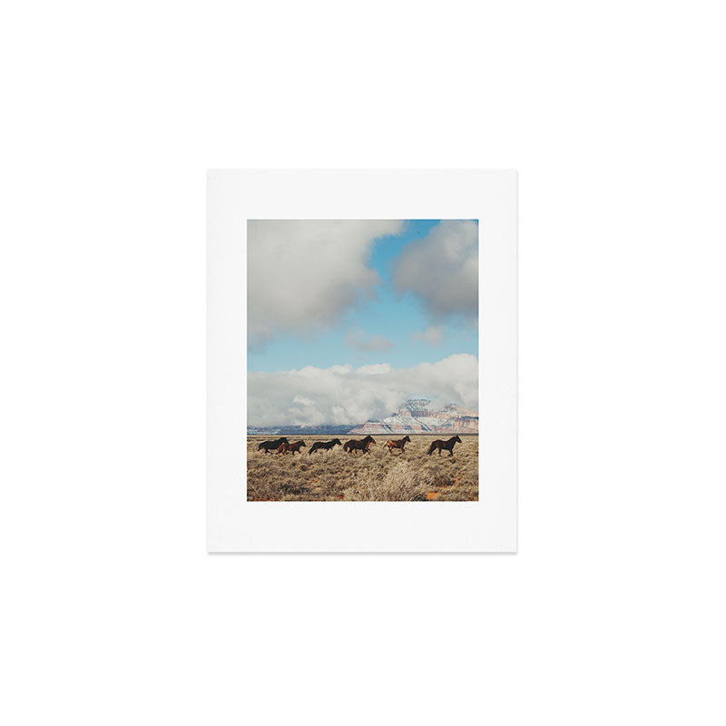 Running Reservation Horses Art Print Gallery Image 1