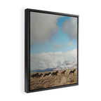 Running Reservation Horses Framed Canvas Print Gallery Image 2
