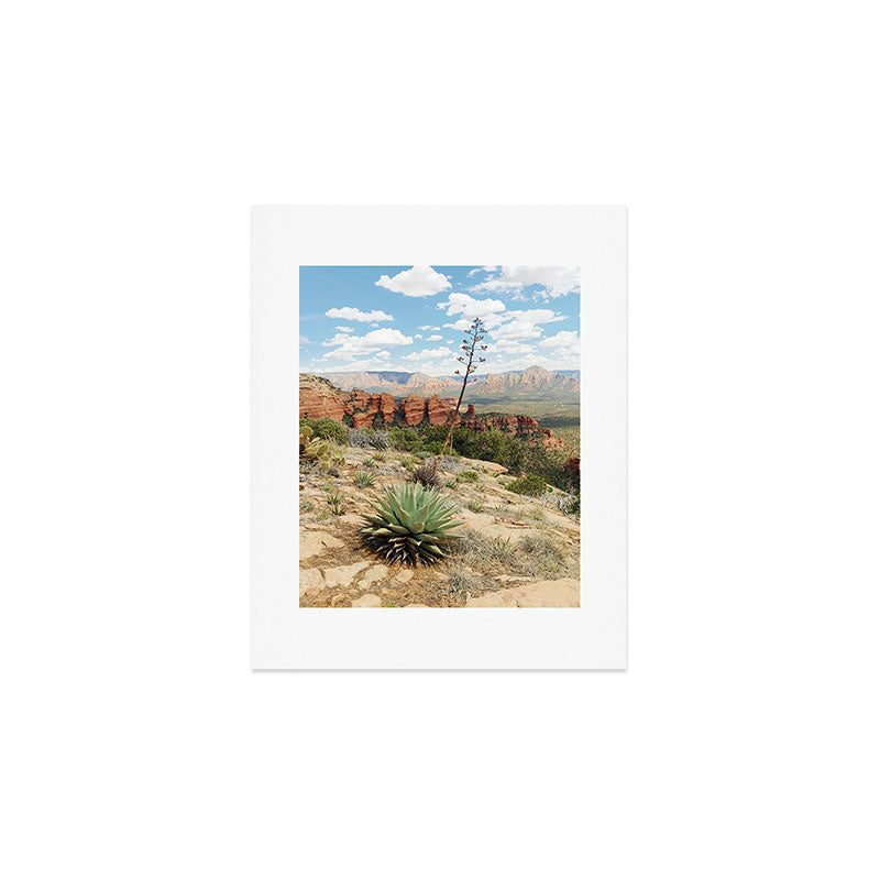 Sedona Red Sandstone Desert Agave Art Print Gallery Image 1
