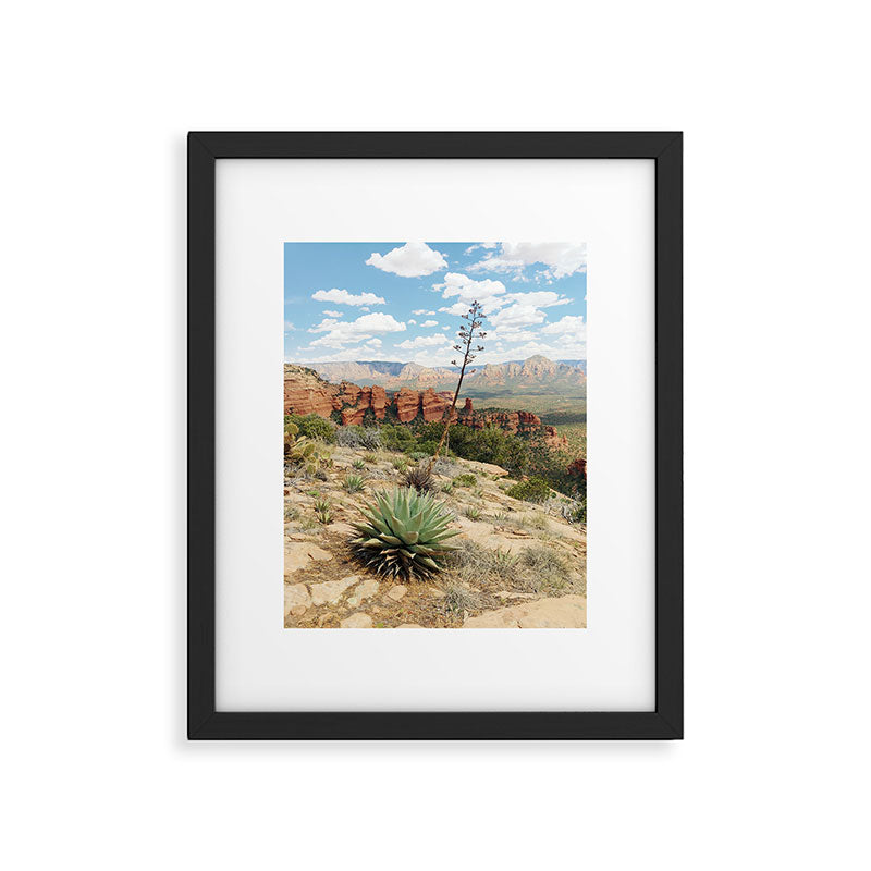 Sedona Red Sandstone Desert Agave Framed Art Print Gallery Image 5