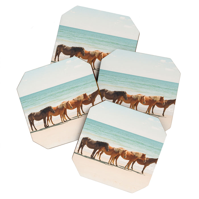 Summer Beach Horses Coaster Gallery Image 1