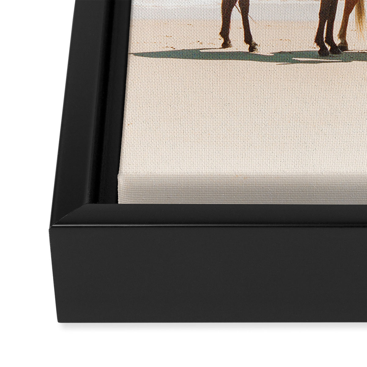 Summer Beach Horses Framed Canvas Print Gallery Image 3
