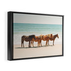 Summer Beach Horses Framed Canvas Print Gallery Image 2