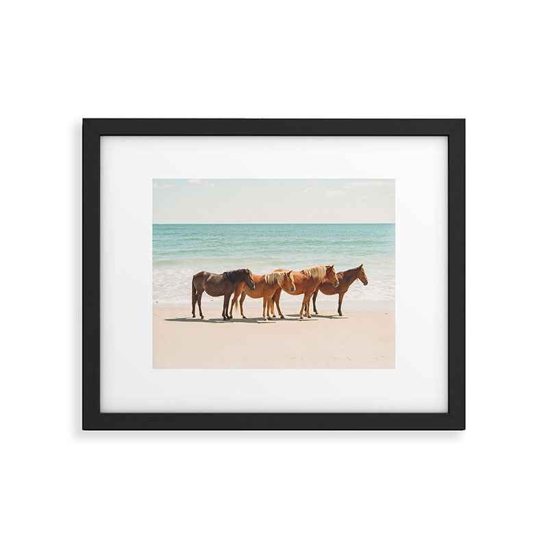 Summer Beach Horses Framed Art Print Gallery Image 5