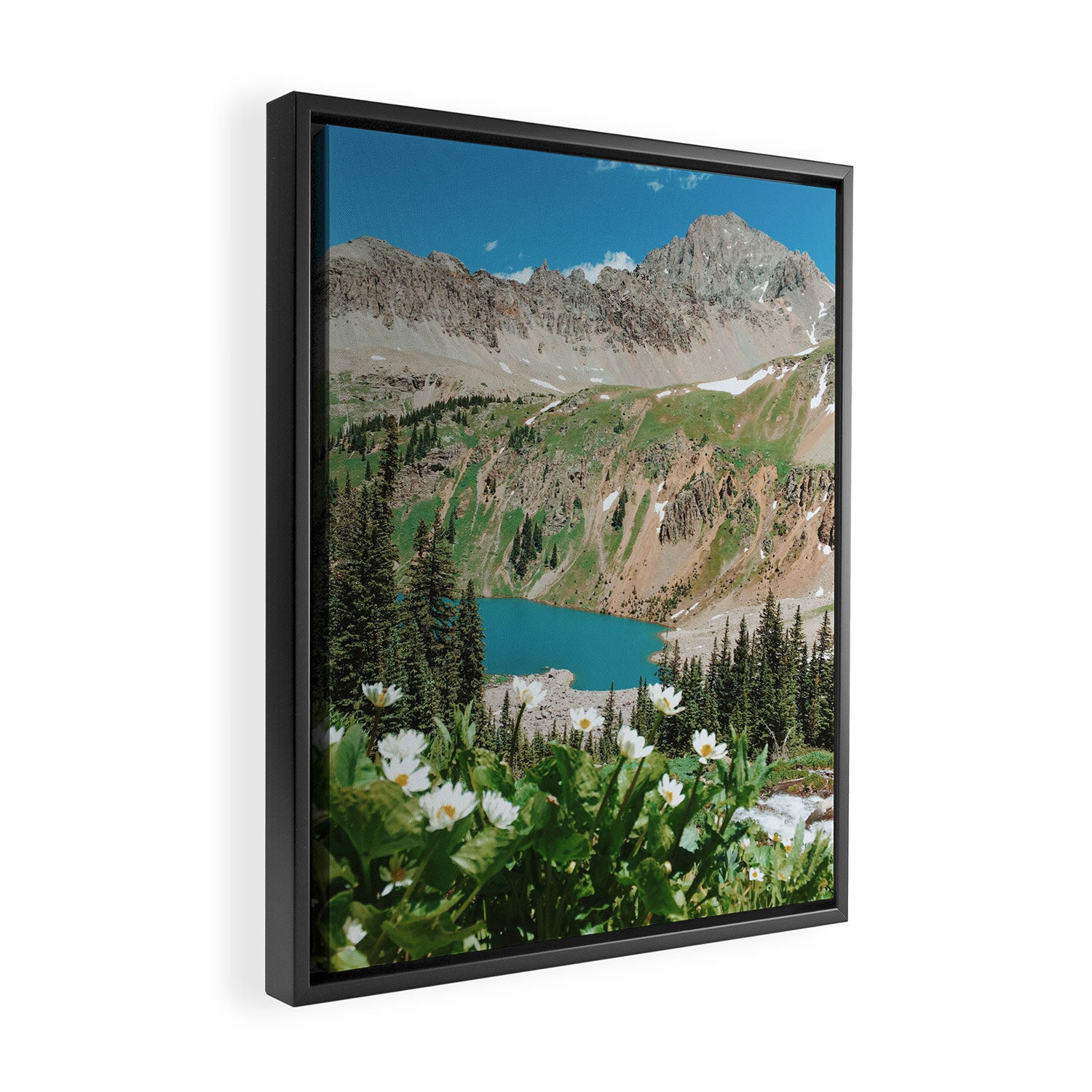 The Blue Lakes of Colorado Framed Canvas Print Gallery Image 2