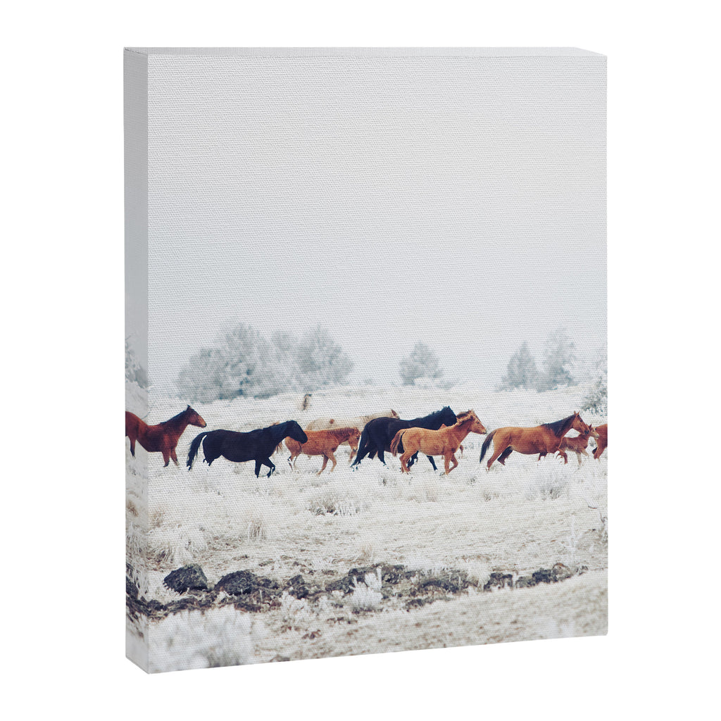 Winter Horse Herd Canvas Print Gallery Image 6
