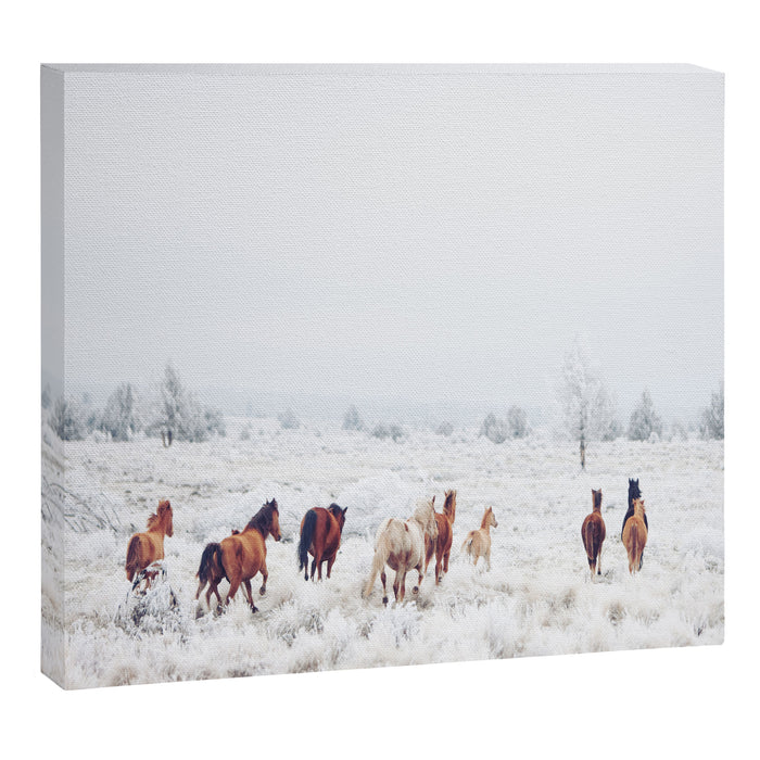 Winter Horses Canvas Print Gallery Image 1