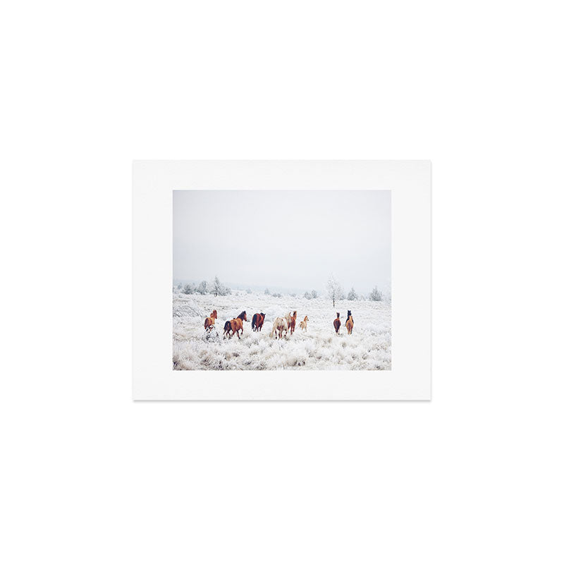Winter Horses Art Print Gallery Image 1