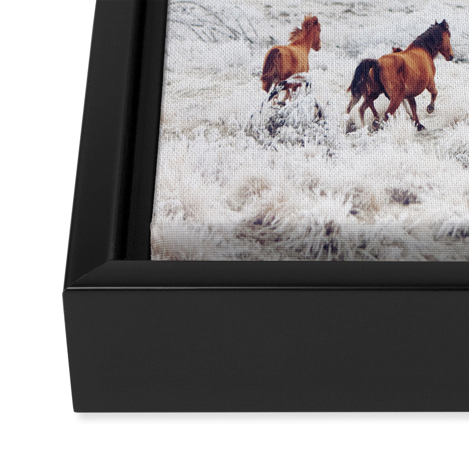 Winter Horses Framed Canvas Print Gallery Image 3