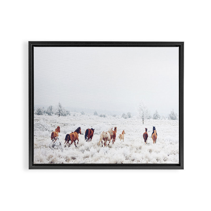Winter Horses Framed Canvas Print Gallery Image 6