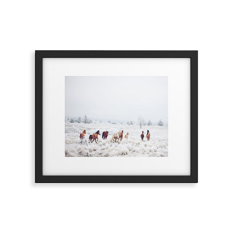Winter Horses Framed Art Print Gallery Image 5